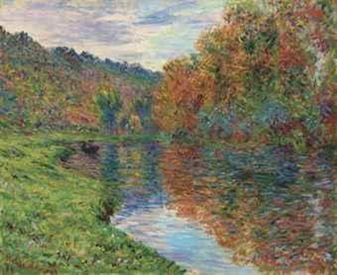 Le bras de Jeufosse, automne by Claude Monet