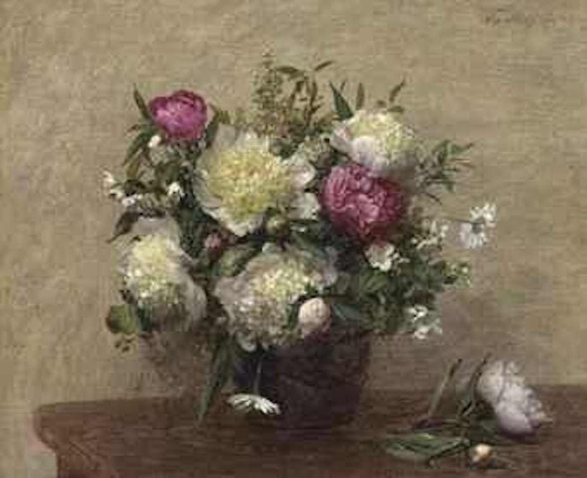 Vase de pivoines by Henri Fantin-Latour