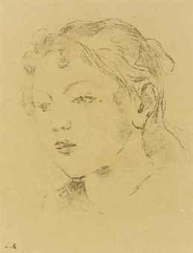Tête de femme by Berthe Morisot