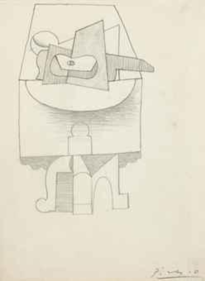 Guéridon, compotier et guitare by Pablo Picasso