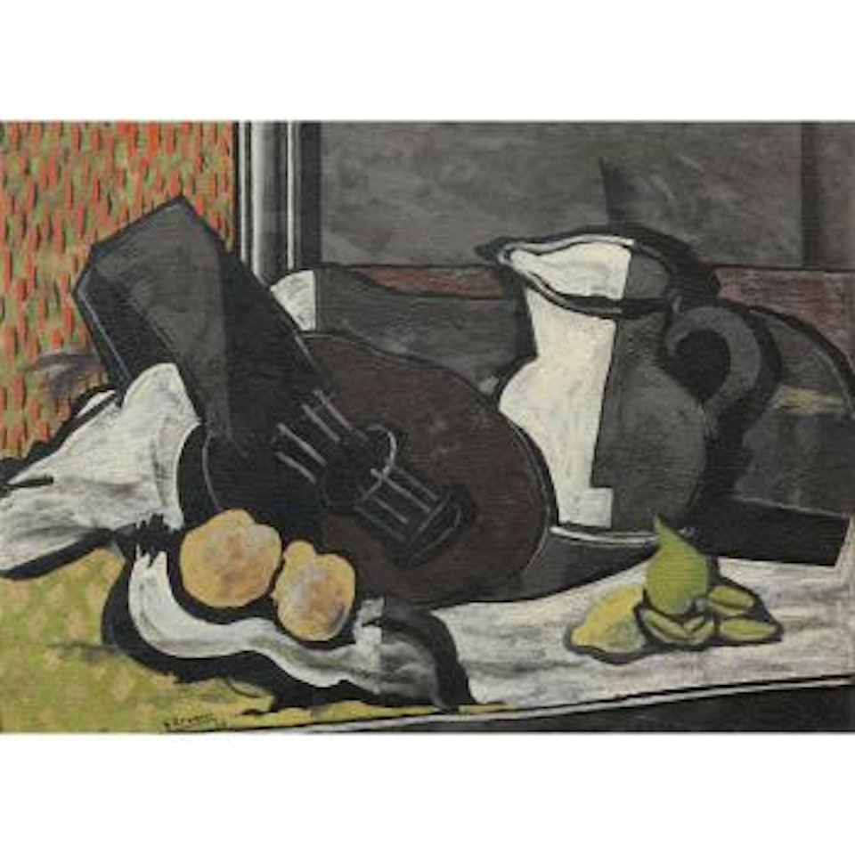 Mandoline, Fruits, Pichet by Georges Braque