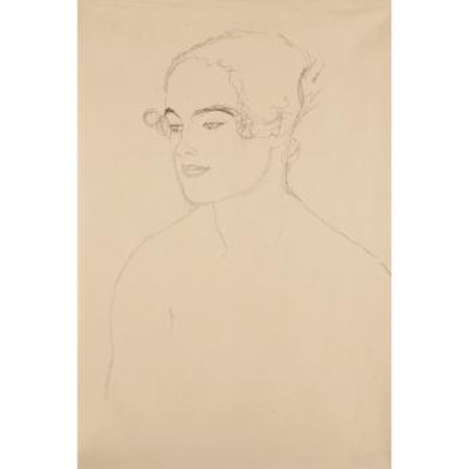 Brustbild Nach Links (Torso Facing Left) by Gustav Klimt