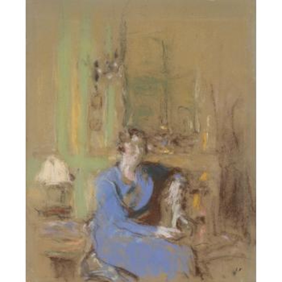 Madame Lucien Sauphar, Assise Dans Son Salon by Édouard Vuillard