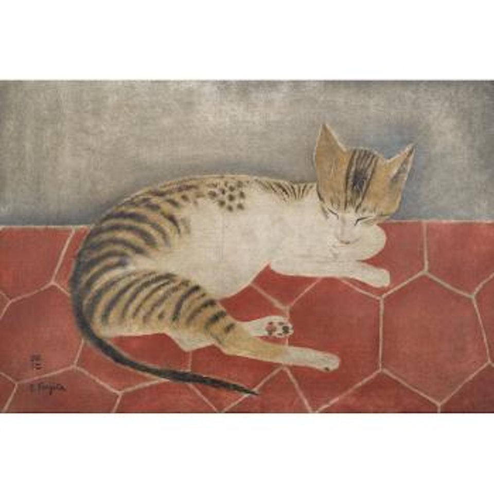 Chat Couché by Leonard Tsuguharu Foujita