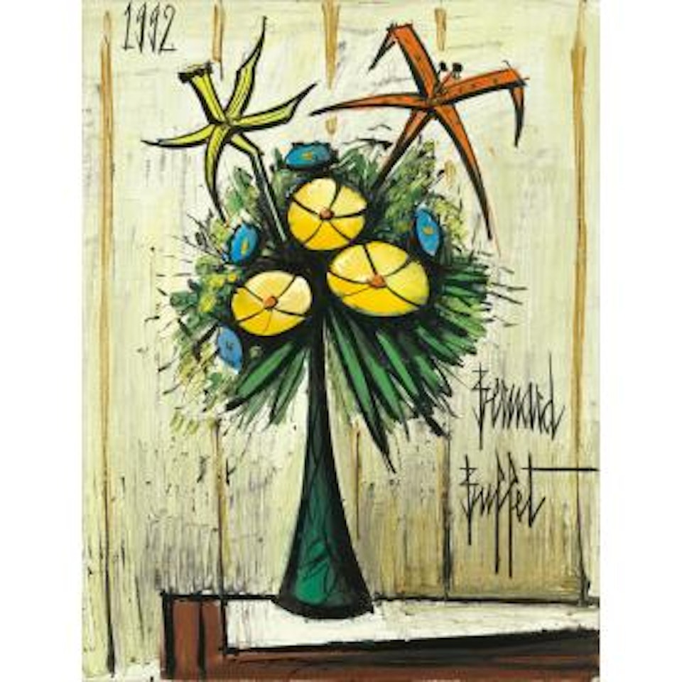 Bouquet Varié Dans Un Vase De Gallé by Bernard Buffet