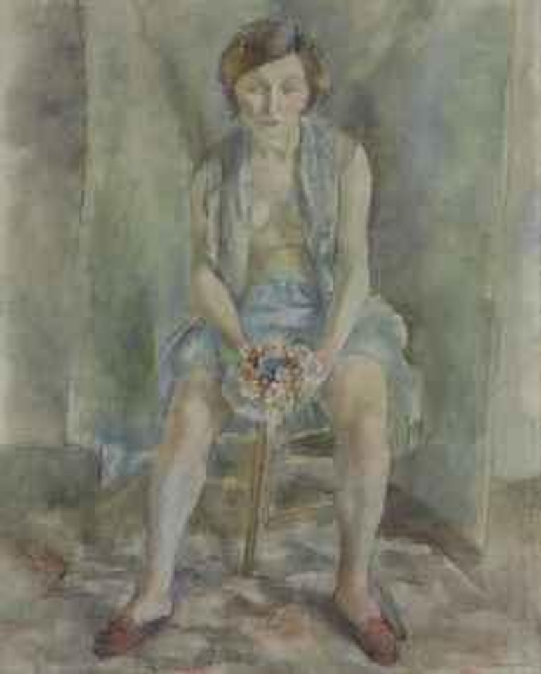 Femme au bouquet by Jules Pascin