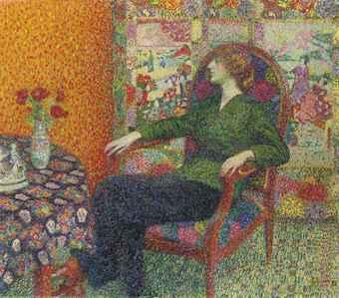 Femme dans une chemise verte by Leon de Smet