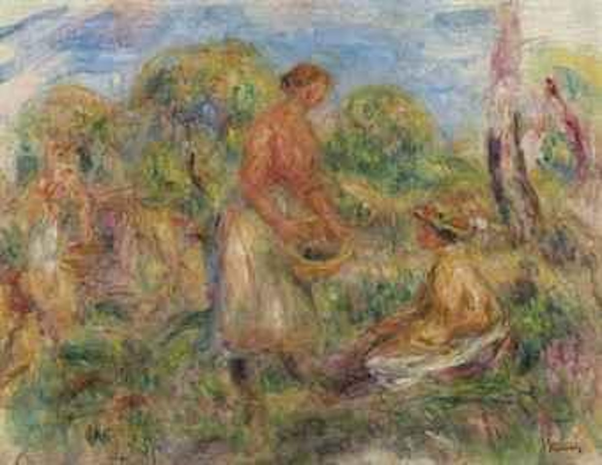 Femmes dans un paysage by Pierre-Auguste Renoir