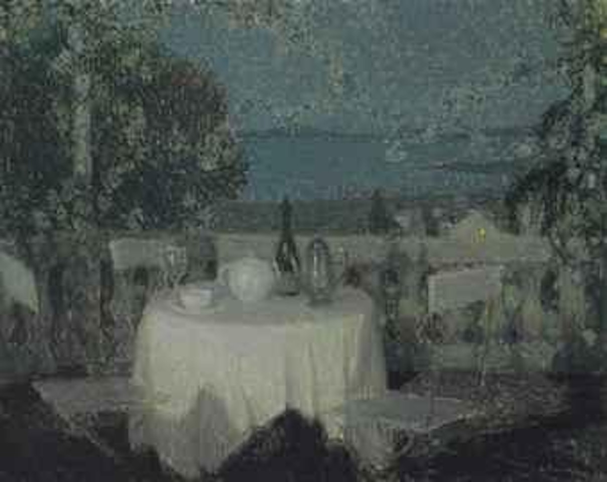 Table au clair de lune by Henri Le Sidaner
