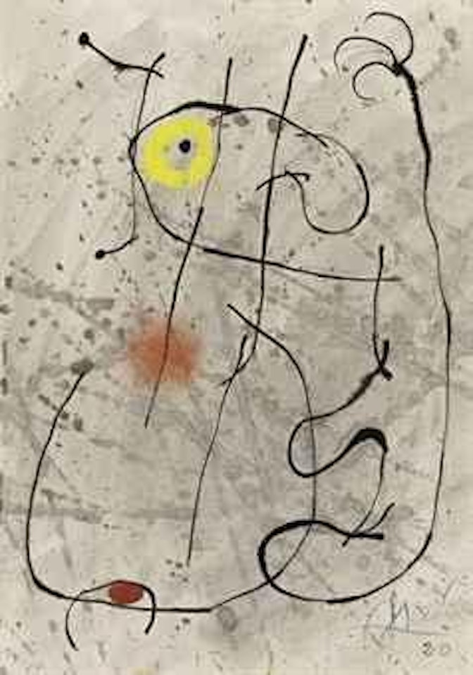 Projet pour le livre Le courtisan grotesque by Joan Miró