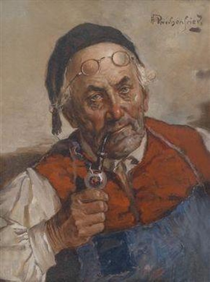 Man with pipe by Alois Heinrich Priechenfried