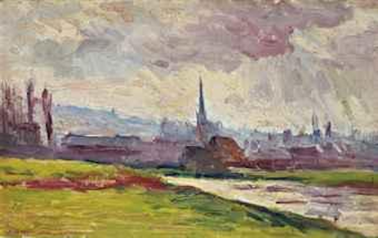 Paysage à Couillet, Charleroi by Maximilien Luce