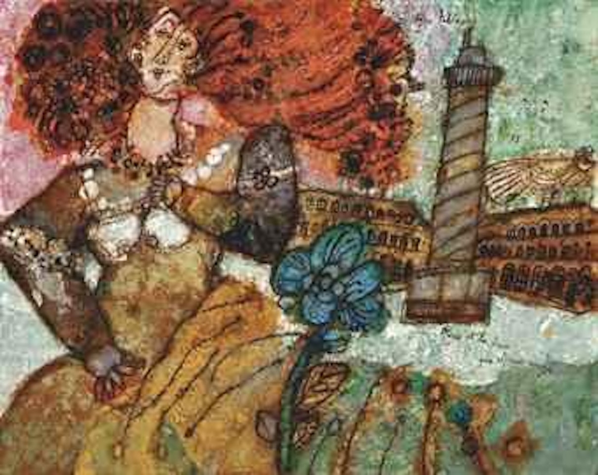 Paris et la dame aux cheveux rouges by Théo Tobiasse