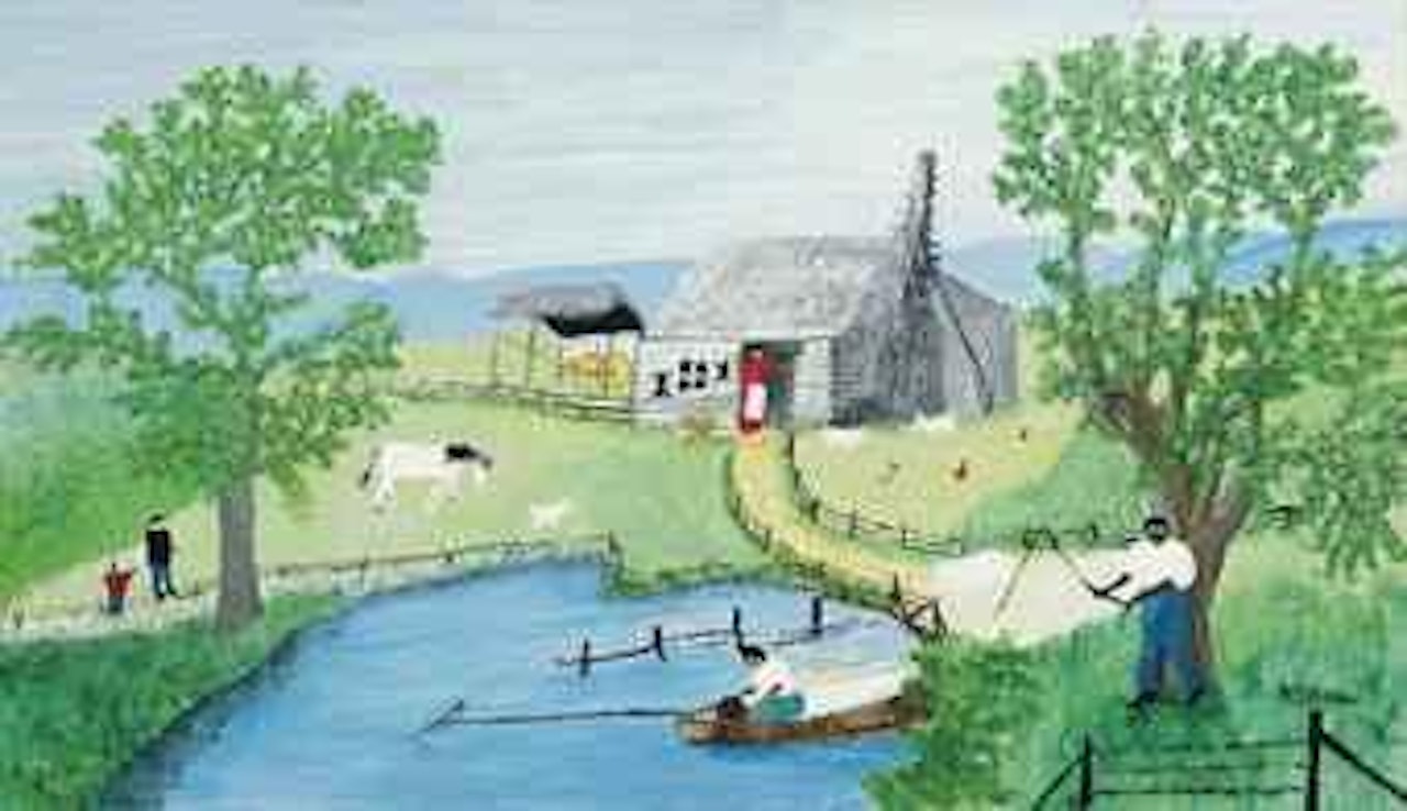 Old Darkey Cabin by Grandma Moses