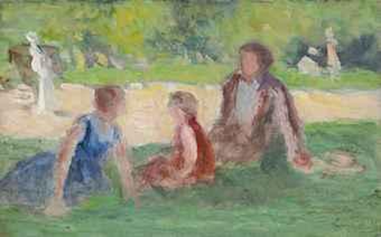 Personnages dans l'herbe by Maximilien Luce