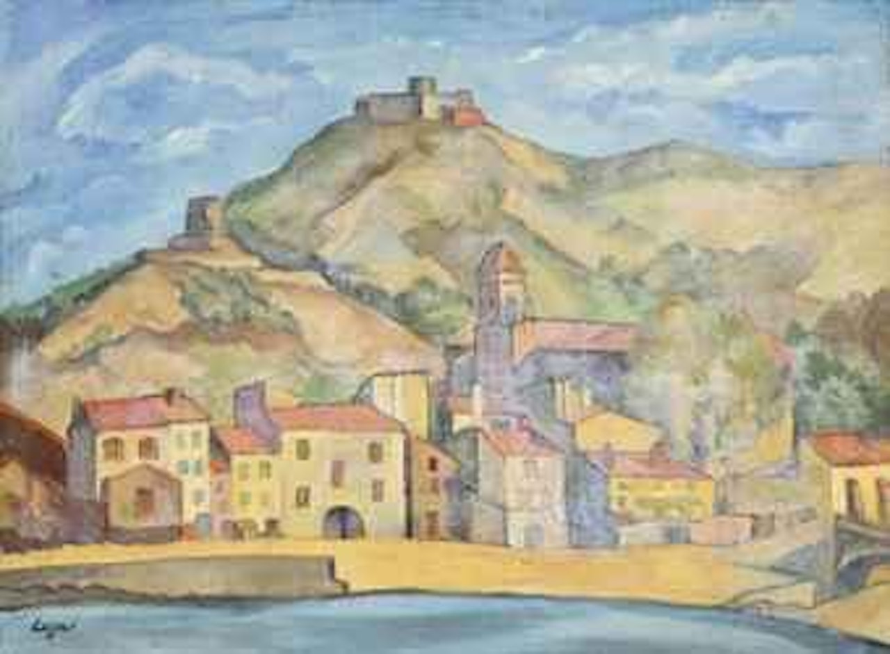 Village au pied de montagne by Celso Lagar