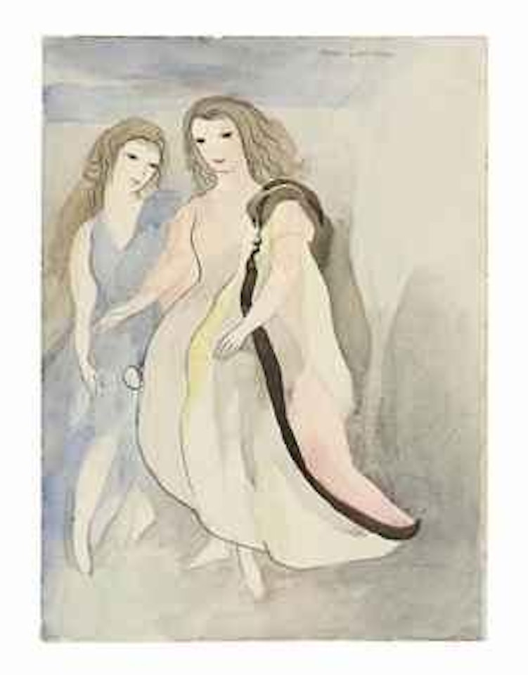 Danseuse en rose, vert et bleu by Marie Laurencin