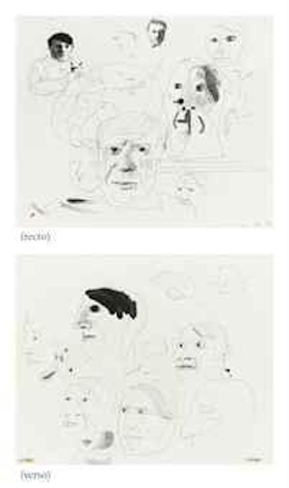 Study for Picasso (recto and verso) by David Hockney