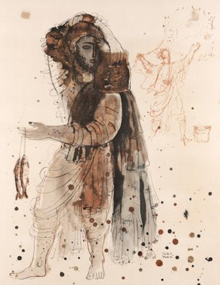 The fish seller by Reuven Rubin