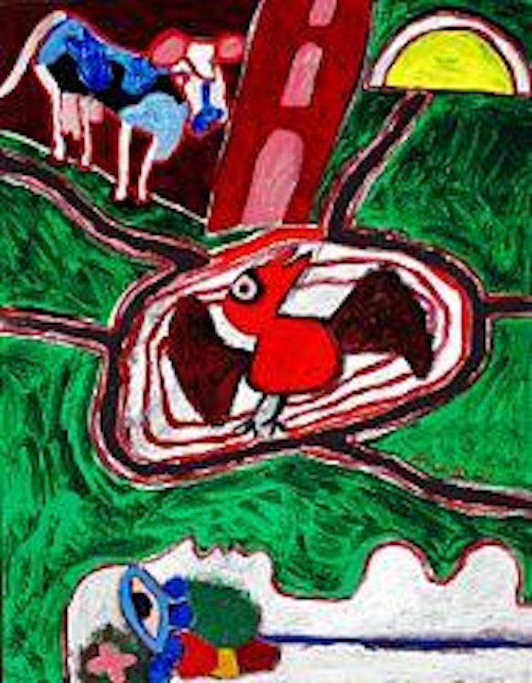 Composition with bird and woman by Corneille