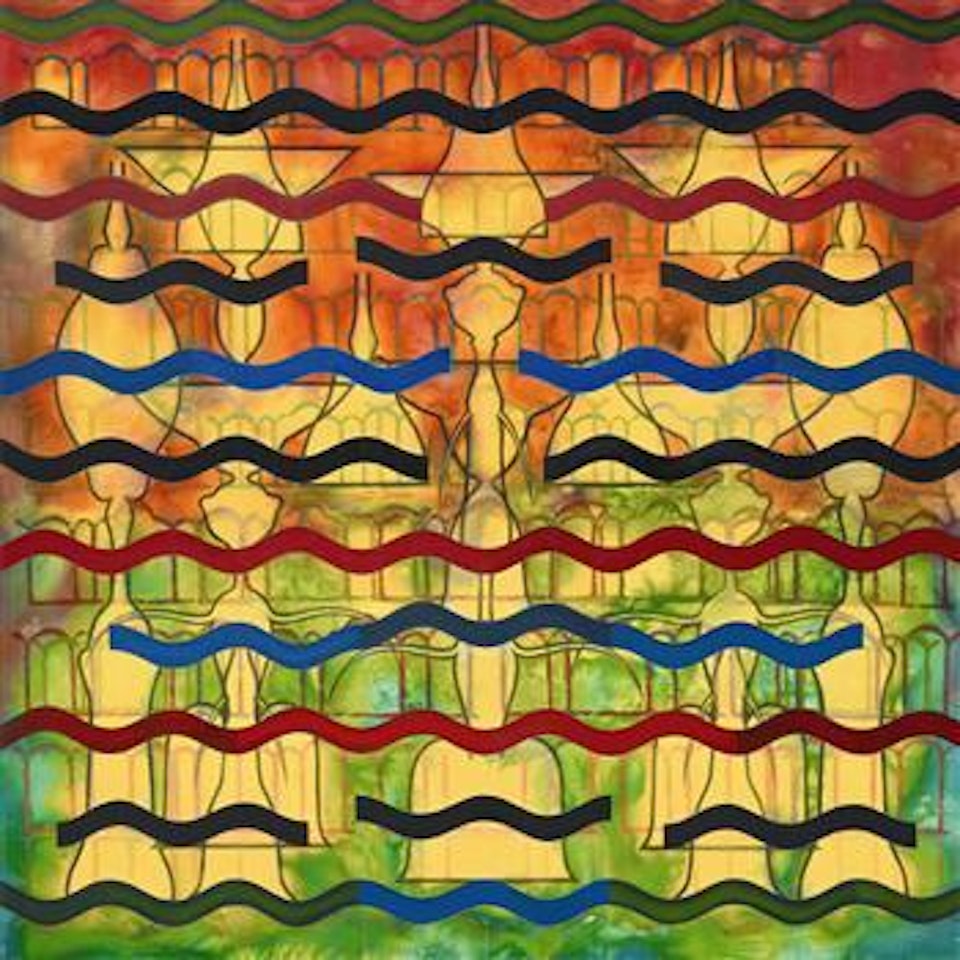 Cistern with Glass Flowers by Philip Taaffe