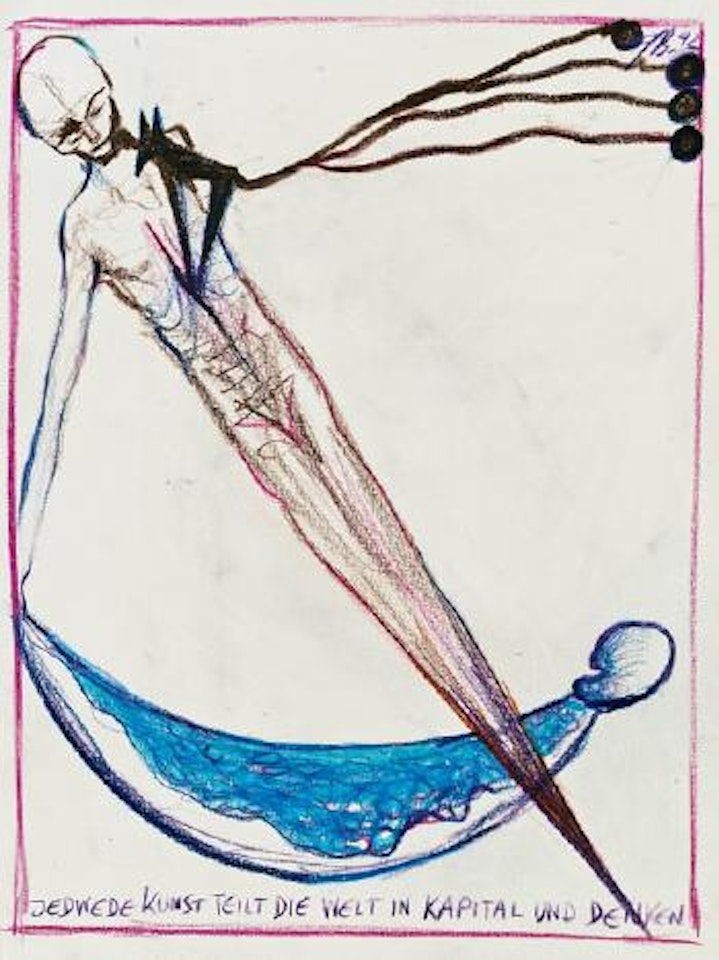 Jedwege Kunst teilt die Welt in Kapital und Denken by Gunter Brus