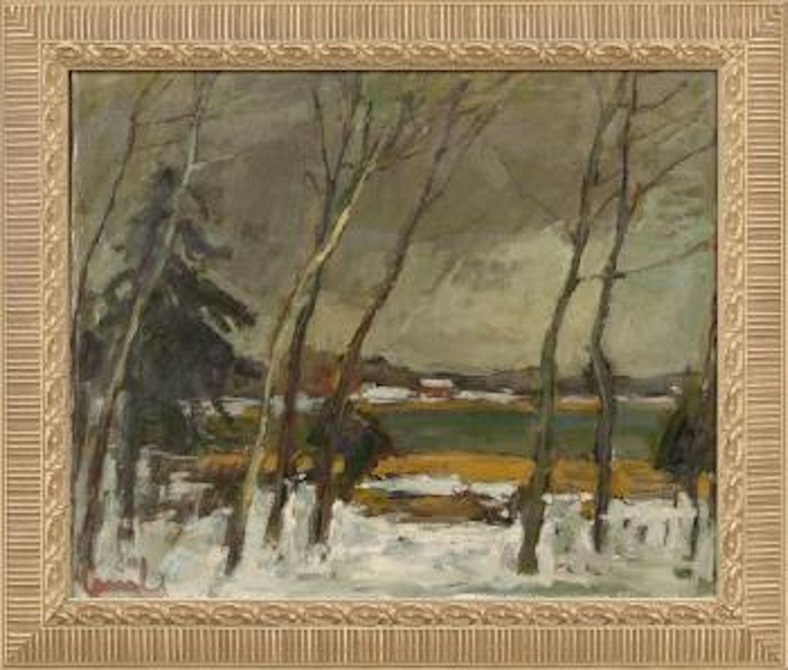 Winter landscape by Edward Cucuel