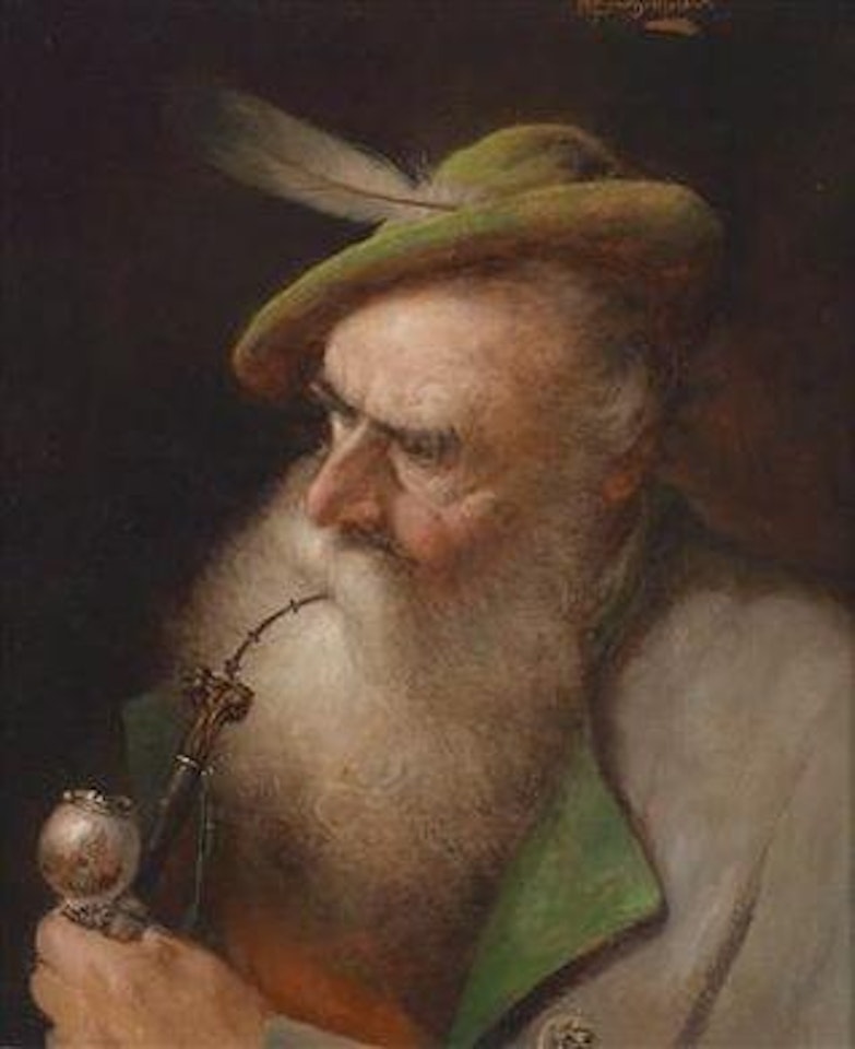 Portrait eines Försters by Alois Heinrich Priechenfried