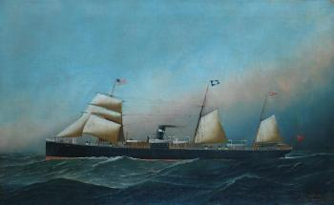 Le vapeur mixte Surrey venant de New York by Antonio Jacobsen