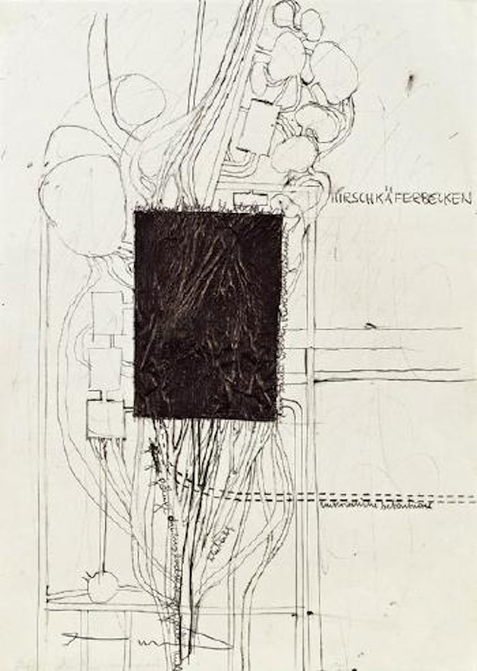 Architekturzeichnung - Hirschkäferbecken by Hermann Nitsch