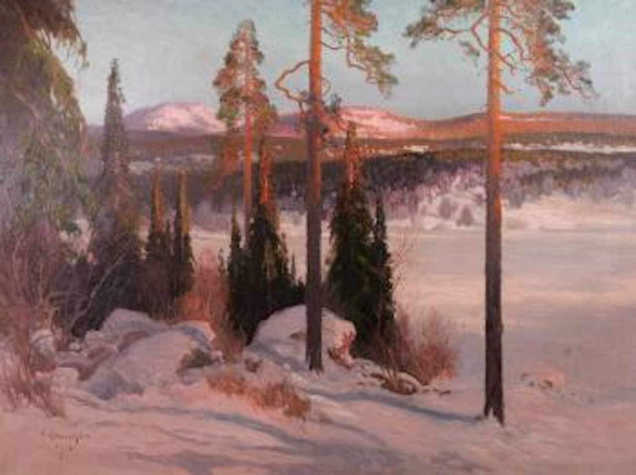 Vinterlandskap by Carl Brandt