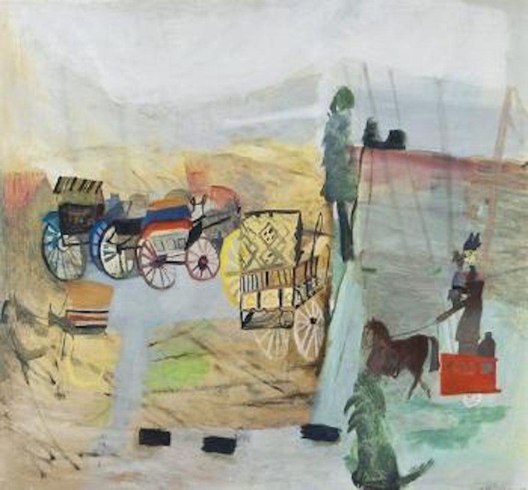 Horse and trap run and rest by Mary Newcomb
