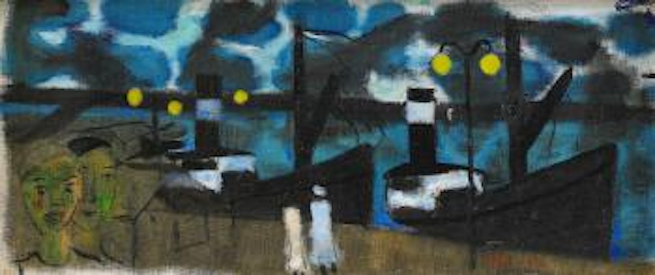 Afton i hamn by Ragnar Sandberg