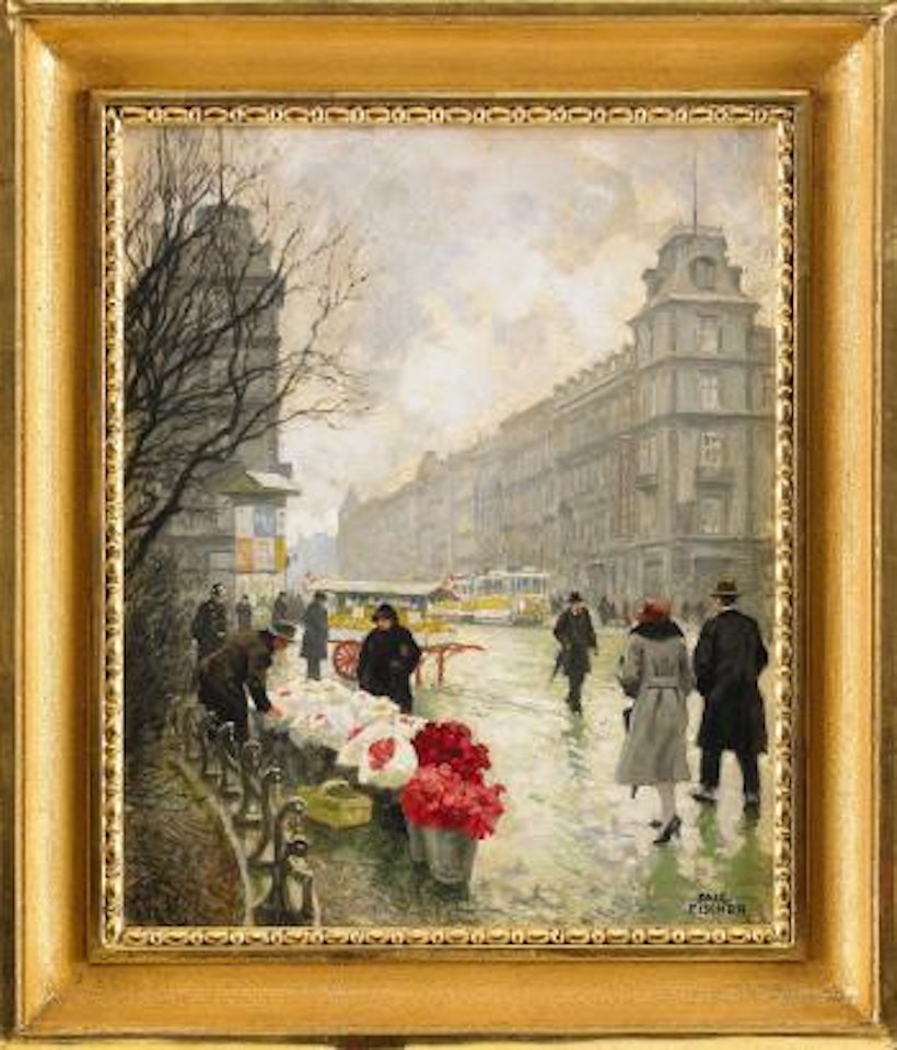 Blomstermarknad, Höjebro plats, Köpenhamn by Paul Fischer