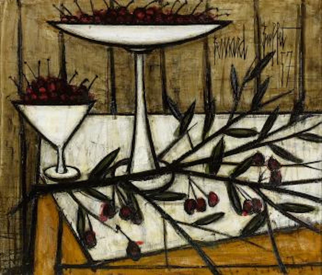 Cerises dans un compotier by Bernard Buffet