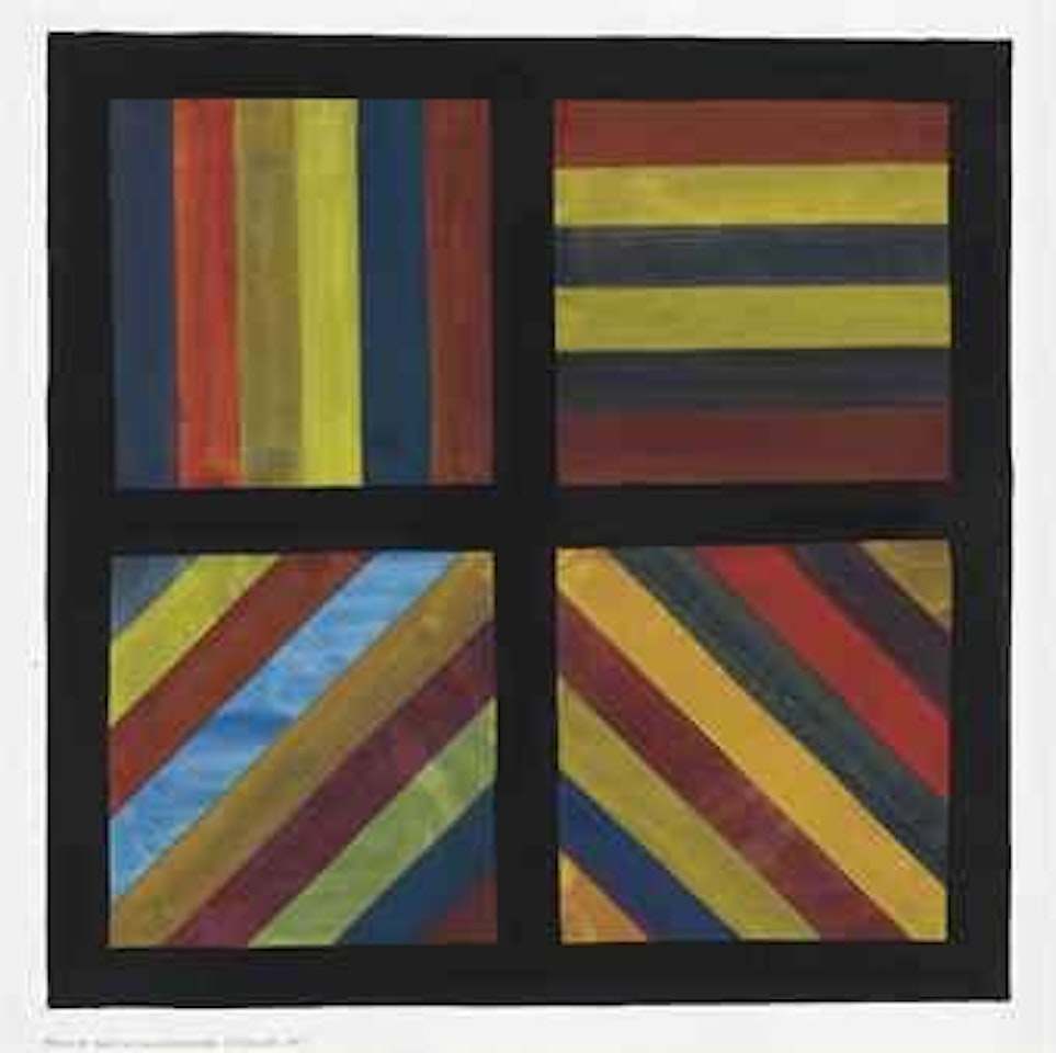 Bands of Color in Four Directions by Sol LeWitt