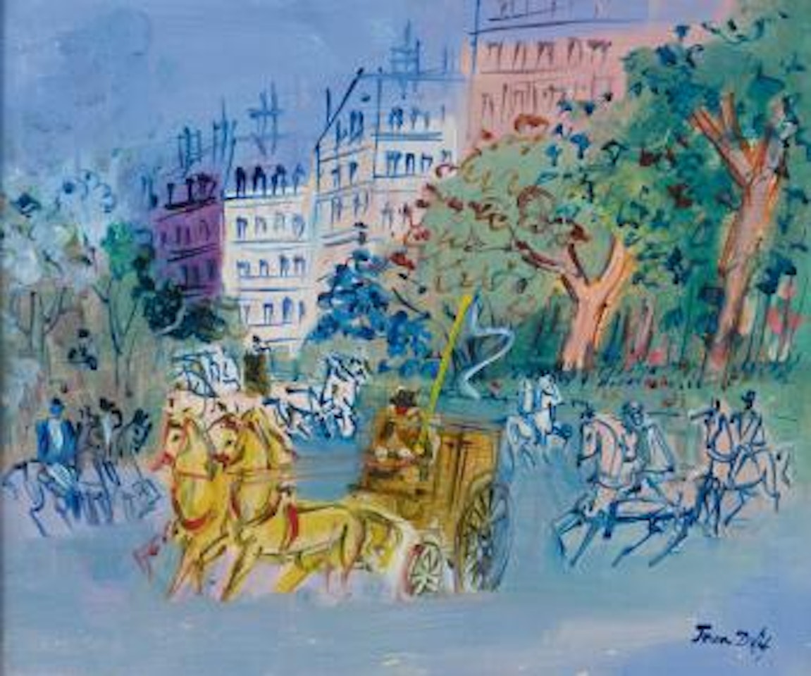 Boulevards Avec Caleches by Jean Dufy