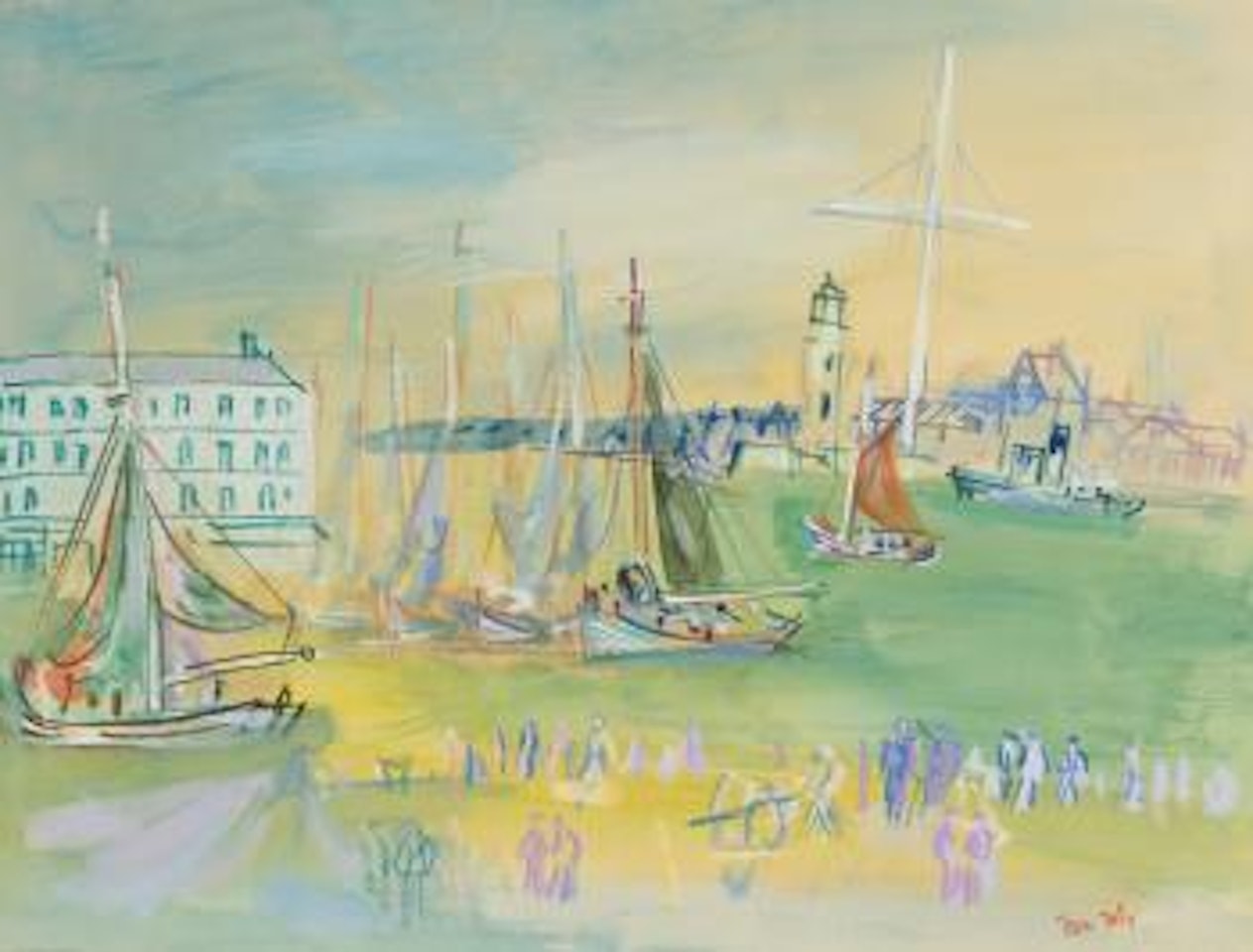 Port De Honfleur by Jean Dufy