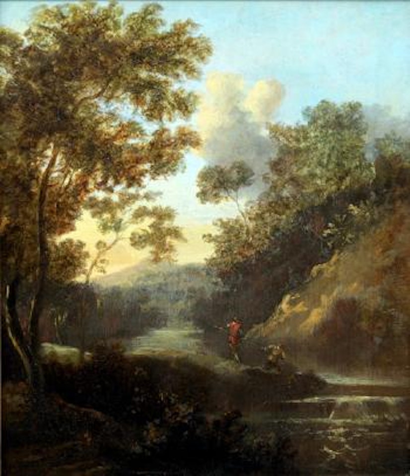 Figures in a river landscape by Jan Both