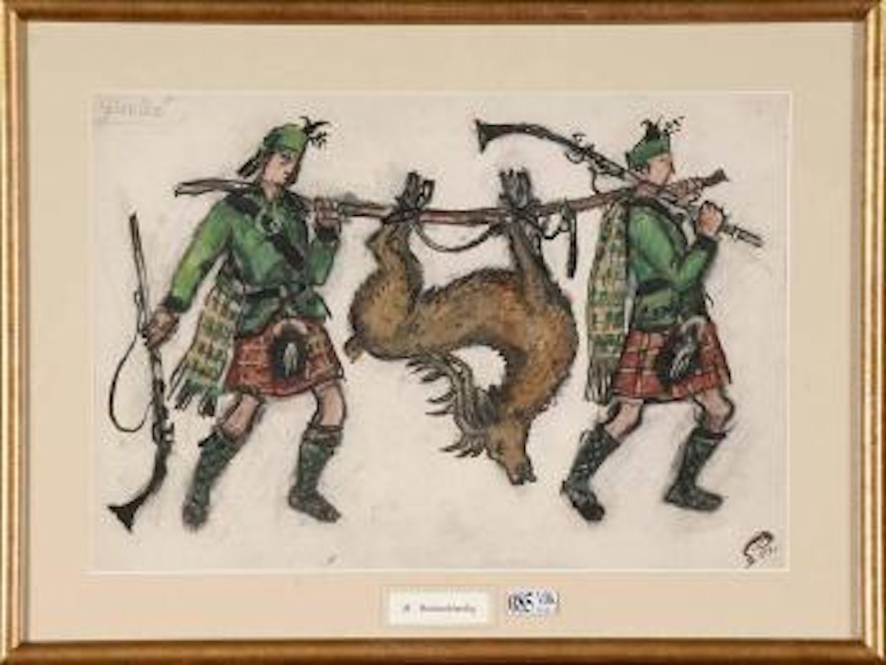 Les chasseurs écossais by Mstislav Valerianovich Dobuzhinsky