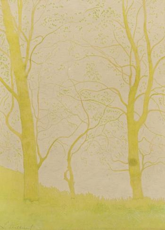Trees near the pond by Léon Spilliaert