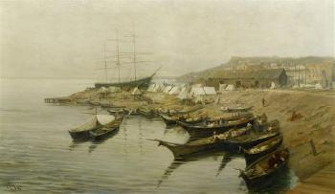 Fischerboote am Strand by John Fery