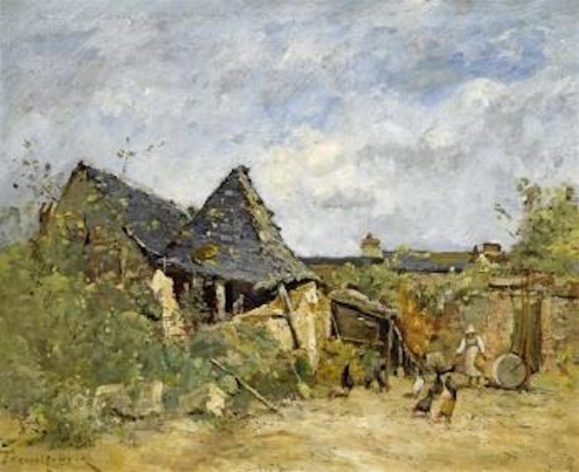 Fermes au Porio by Paul Désiré Trouillebert