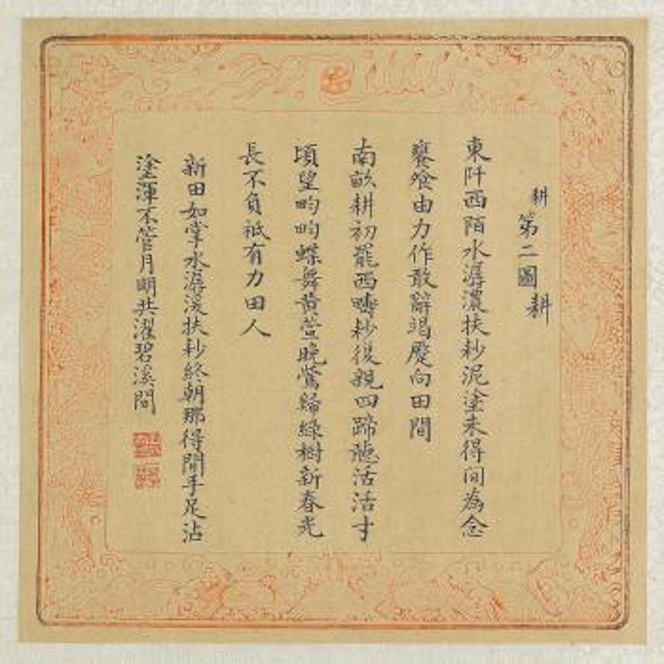 A set of six paintings detailing stages from the silk manufacturing process by Chinese School