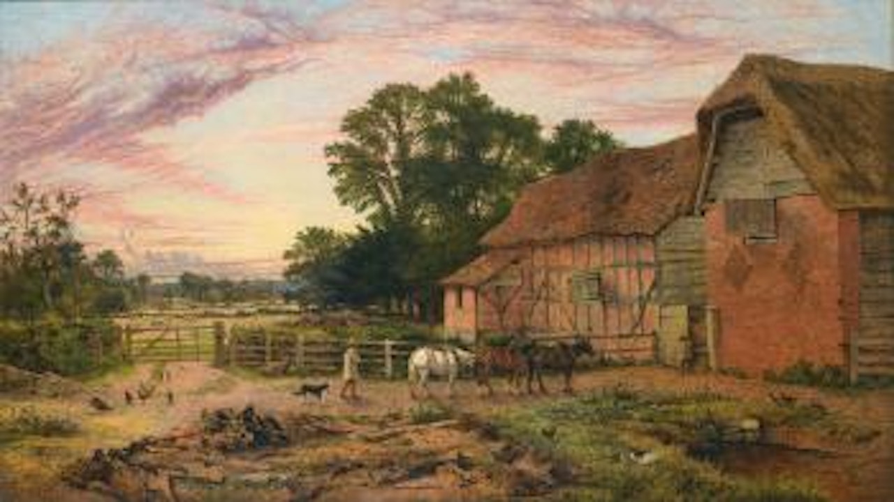Evening: Return to the homestead by Benjamin Williams Leader
