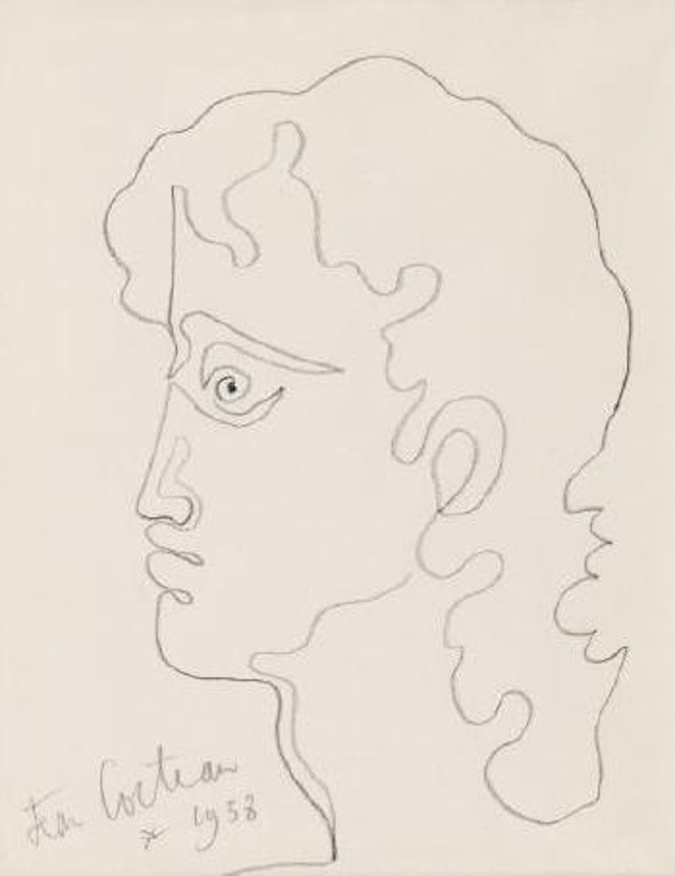 Frauenkopf by Jean Cocteau