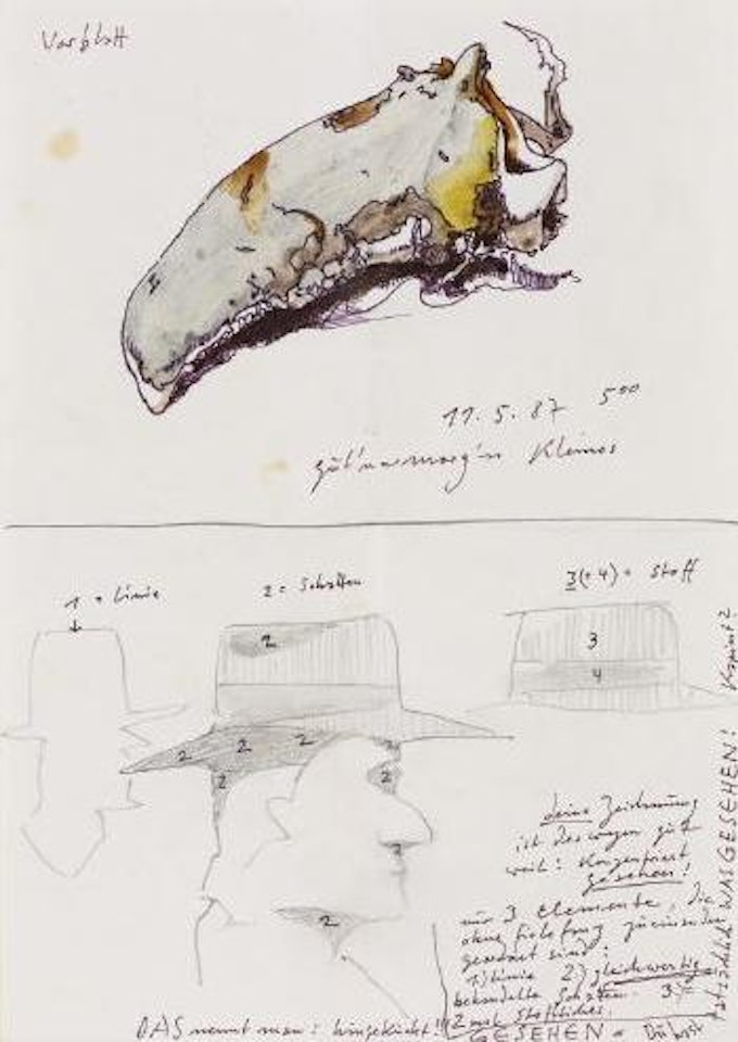 Brief mit Zechnung (Hummerschere etc.) by Horst Janssen