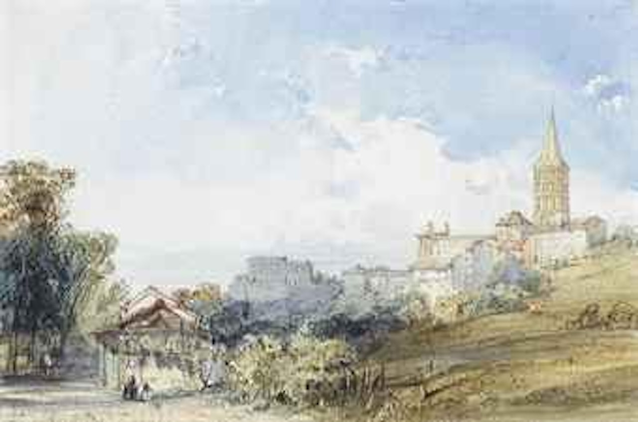 Angoulême Cathedral from the south-east, France by William Callow