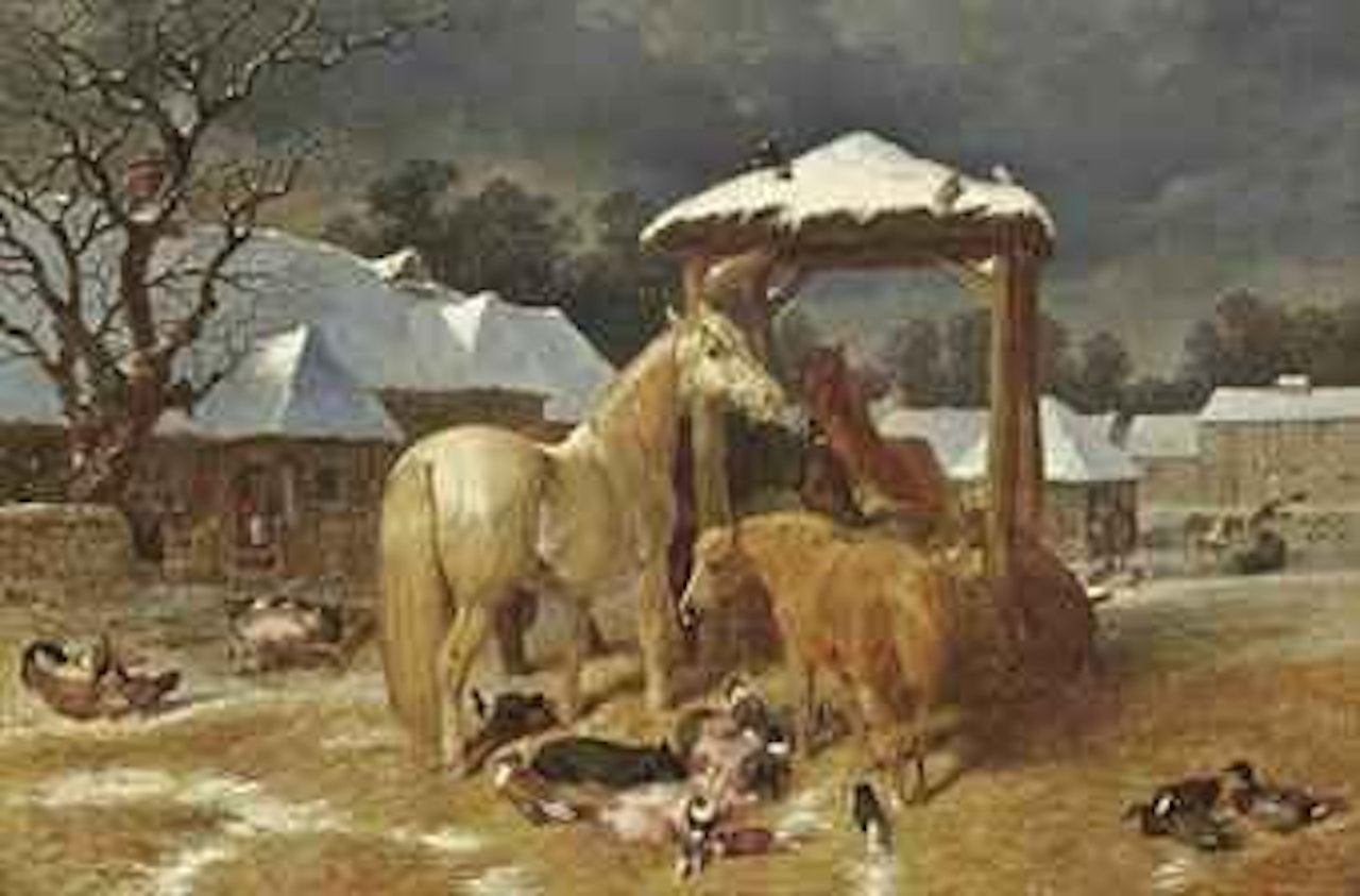 A winter feed by John Frederick Herring