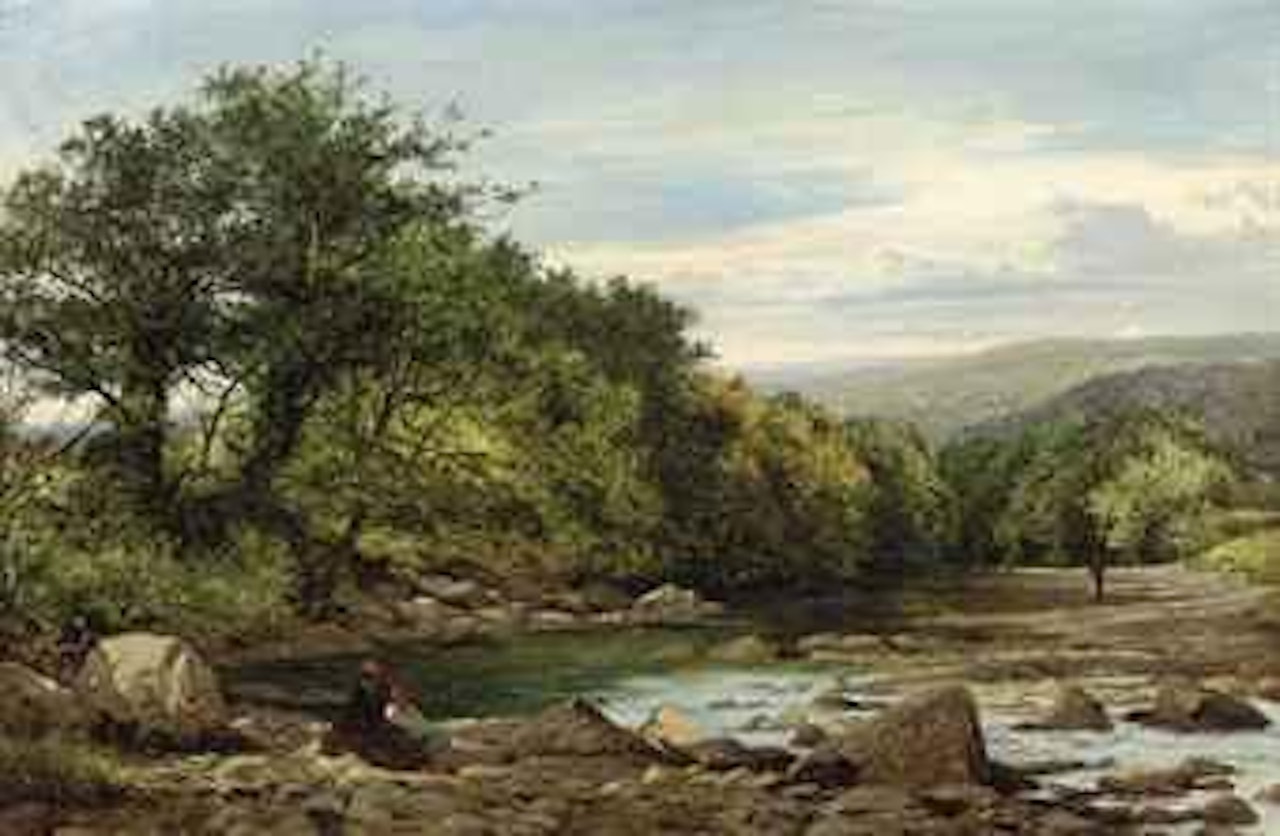 On the Llugwy, near Betws-y-coed, Summer by Benjamin Williams Leader